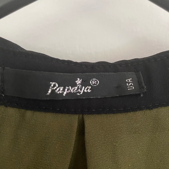 Olive sheer stud button down - Picture 4 of 4